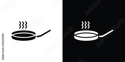 Frying pan icon collection. line stroke icon. EPS 10
