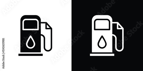 Fuel pump icon collection. line stroke icon. EPS 10