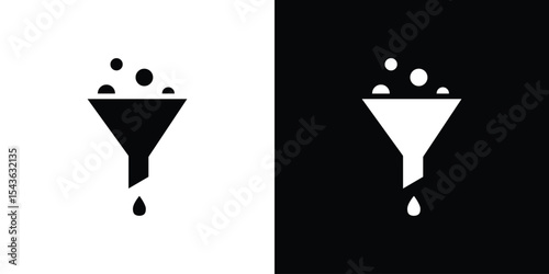 Funnel icon collection. line stroke icon. EPS 10