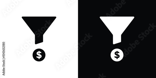 Funnel icon collection. line stroke icon. EPS 10