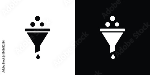 Funnel icon collection. line stroke icon. EPS 10