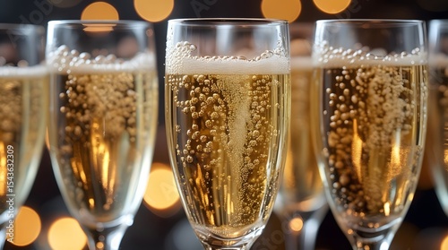 Champagne Celebrations: Crystal Flutes & Bubbles