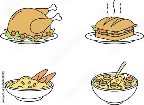 Cute Turkey Clipart Set for Thanksgiving. Cartoon Turkey Clipart Collection for Fall. Thanksgiving Turkey Illustrations for Print. Colorful Turkey Clipart for Holiday Crafts. Fun Turkey Clipart Bundle