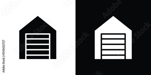 Garage icon collection. line stroke icon. EPS 10