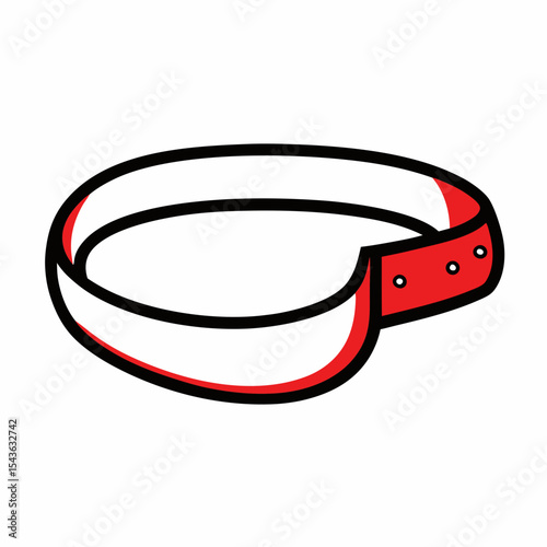 Red and white visor clipart illustration