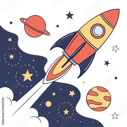 rocket in space