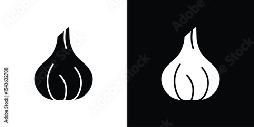 Garlic icon collection. line stroke icon. EPS 10