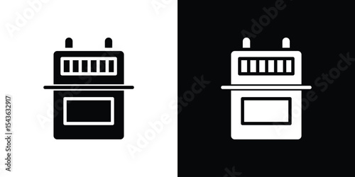 Gas meter icon collection. line stroke icon. EPS 10