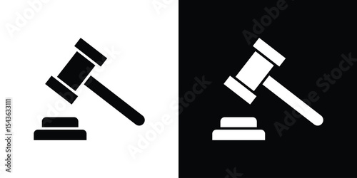 Gavel icon collection. line stroke icon. EPS 10