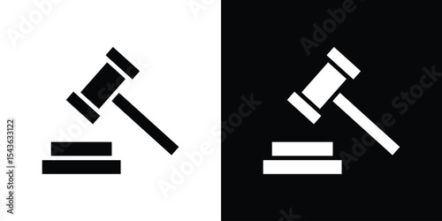 Gavel icon collection. line stroke icon. EPS 10