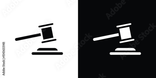 Gavel icon collection. line stroke icon. EPS 10