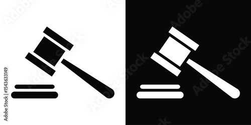Gavel icon collection. line stroke icon. EPS 10