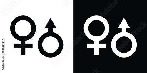 Gender icon collection. line stroke icon. EPS 10