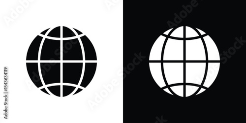 Globe icon collection. line stroke icon. EPS 10