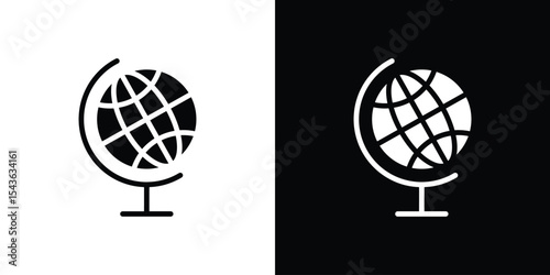 Globe icon collection. line stroke icon. EPS 10