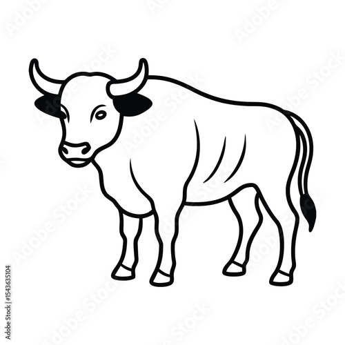 Buffalo line art