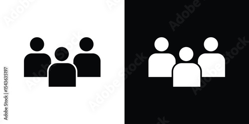 Group icon collection. line stroke icon. EPS 10