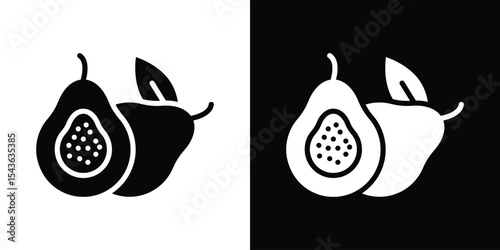 Guava icon collection. line stroke icon. EPS 10