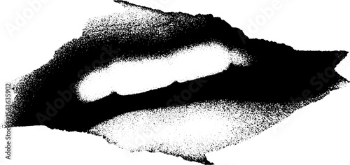 High contrast black and white abstract image of frayed shoelace texture for creative use