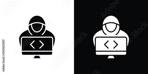 Hacker icon collection. line stroke icon. EPS 10