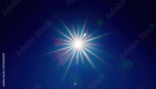 Wallpaper Mural  bright sunburst in deep blue sky with vibrant lens flare and glowing clouds, ideal for summer design, energy branding, poster background, or web banner Torontodigital.ca