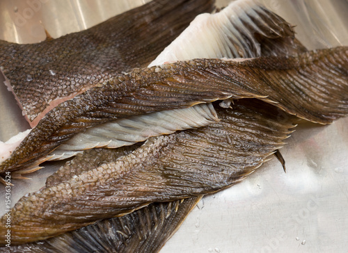 Raw fish trimmings.