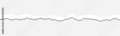 Realistic torn paper edges, vector illustration