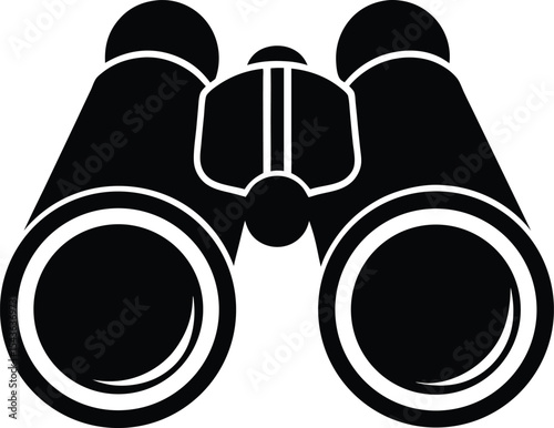 black binoculars vector illustration