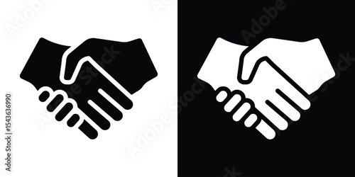 Handshake icon collection. line stroke icon. EPS 10