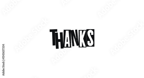Thanks appreciation message design. Perfect for greeting cards, workplace gratitude, friend gifts, t-shirt prints, or kind words to teammates. Vector illustration.