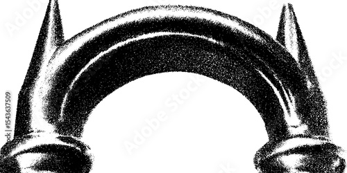 Abstract gothic frame design in high contrast black and white for creative use