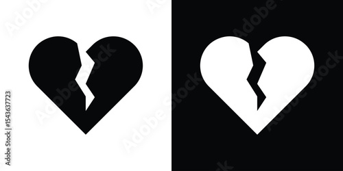 Heart Crack icon collection. line stroke icon. EPS 10