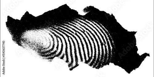 High contrast black and white greasy fingerprint texture for security design