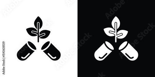 Herb medicine icon collection. line stroke icon. EPS 10