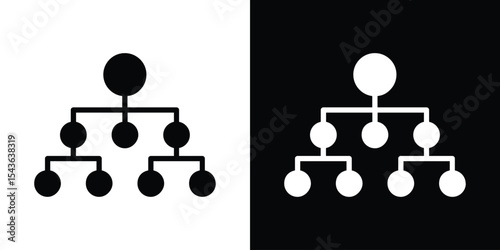 Hierarchical structure icon collection. line stroke icon. EPS 10