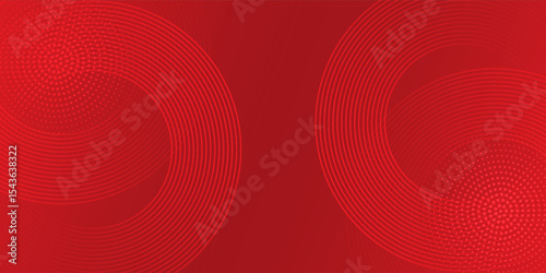 Collection of red concentric circles. Collection of radial sound wave or sonar rings. Pack of radar icon symbols, targets, dashed lines, halftones.