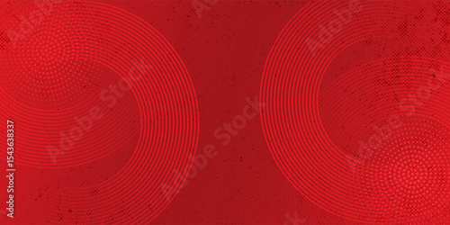Collection of red concentric circles. Collection of radial sound wave or sonar rings. Pack of radar icon symbols, targets, dashed lines, halftones.