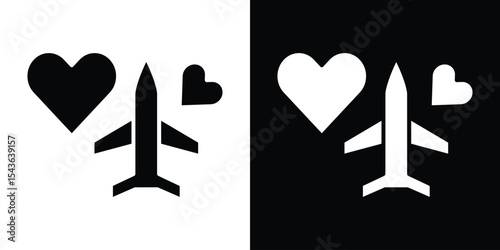 Honeymoon icon collection. line stroke icon. EPS 10