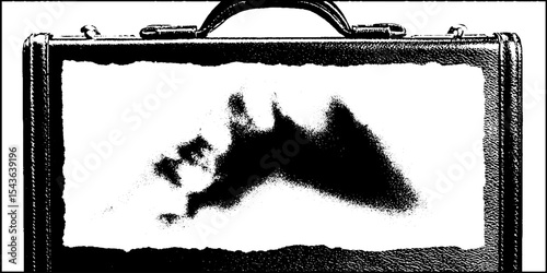 Business investment portfolio with briefcase and financial chart