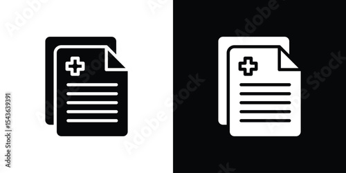 Hospital bill icon collection. line stroke icon. EPS 10