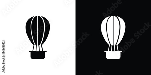 Hot air balloon icon collection. line stroke icon. EPS 10