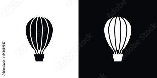 Hot air balloon icon collection. line stroke icon. EPS 10