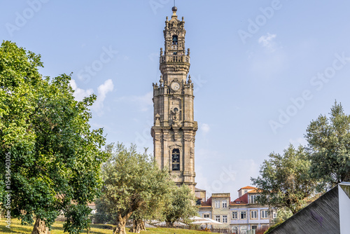 Clerigos Tower, the bell tower in the Clerigos Church, in Porto, Portugal