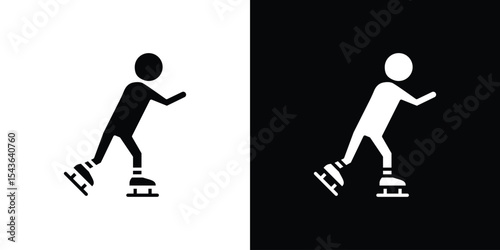 Ice skate icon collection. line stroke icon. EPS 10