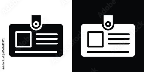 Identification badge icon collection. line stroke icon. EPS 10