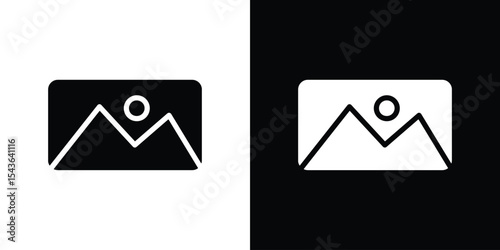 Image icon collection. line stroke icon. EPS 10