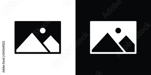 Image icon collection. line stroke icon. EPS 10