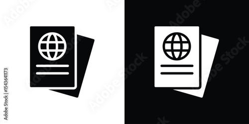 Immigration icon collection. line stroke icon. EPS 10