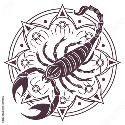 Vector illustration of an abstract tribal fish design for a black tattoo or animal art symbol