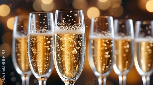 Champagne Celebrations: Crystal Flutes & Bubbles